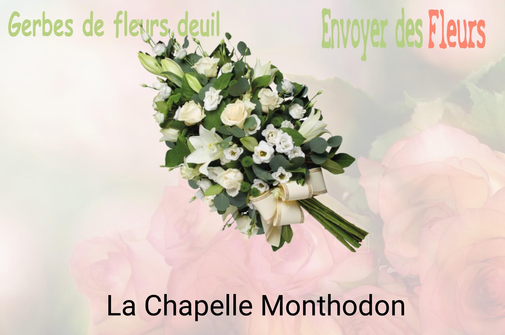 Gerbe de fleurs de deuil livrée à La Chapelle-Monthodon
